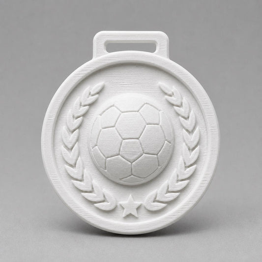 Set 100 pezzi Medaglie personalizzata calcio Champion stampata 3D, medaglia oro con stella e alloro, premio sportivo con cordino nero