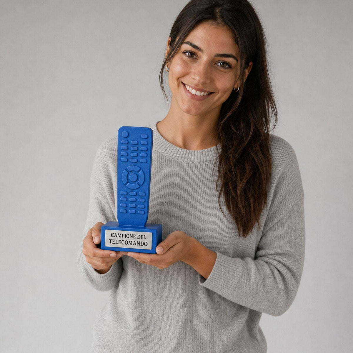 Trofeo Campione del Telecomando Personalizzato, Regalo Divertente per Compleanno, Papà, Nonno, Amico o Collega