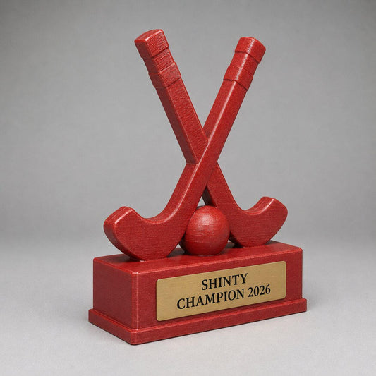 Trofeo Shinty Personalizzato, Premio Sportivo per Tornei, Club e Squadre con Targhetta Incisa