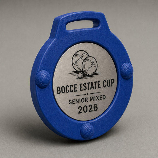 Set da 10 Medaglie Bocce Tutte Uguali, Premio Personalizzato per Tornei, Club e Associazioni
