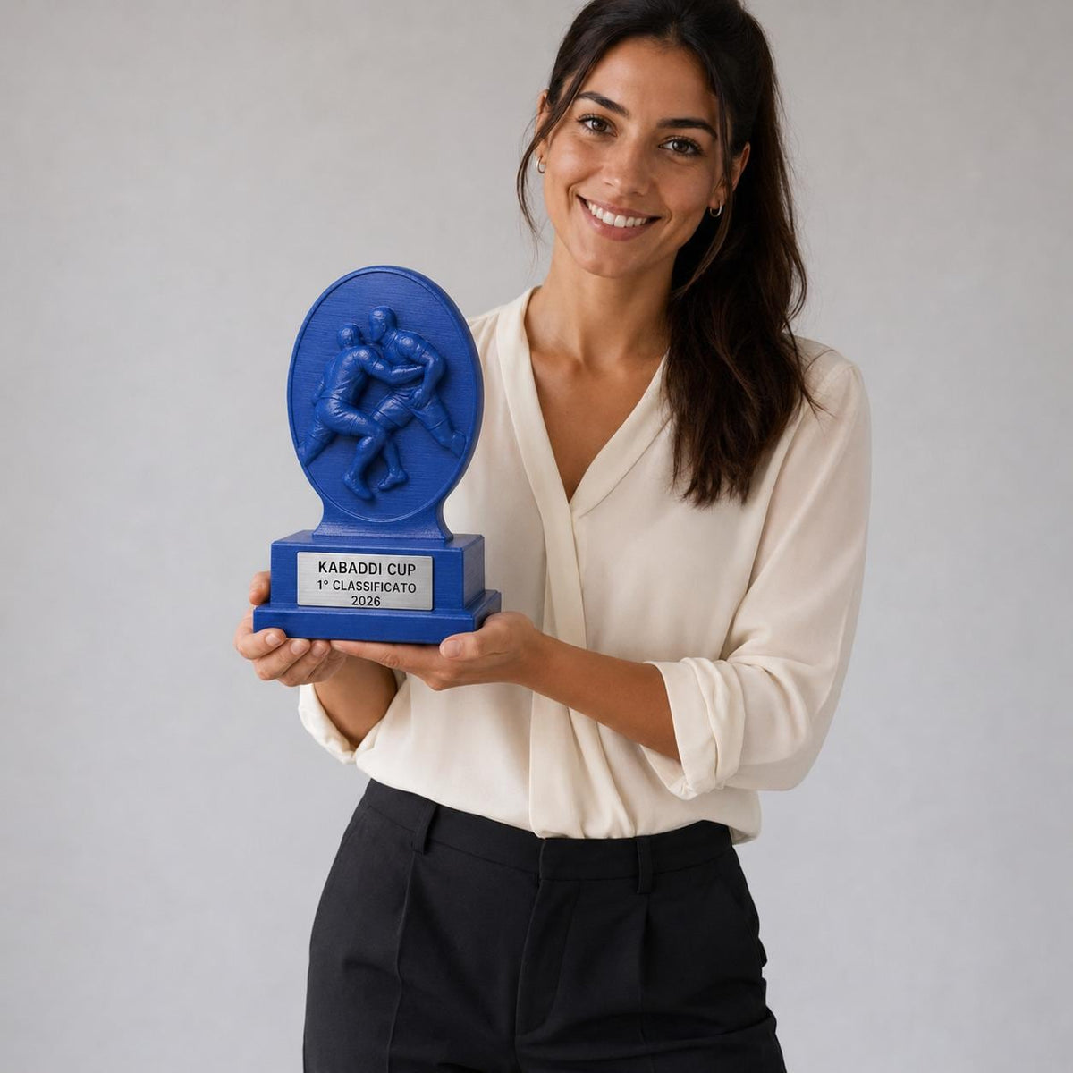 Trofeo Kabaddi Personalizzato, Premio Sportivo con Targhetta Incisa per Tornei, Club, Squadre e Associazioni