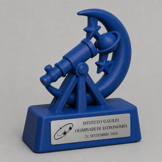 Trofeo Astronomia Scolastica Personalizzato, Premio Olimpiadi e Gara STEM per Scuole con Logo e Targhetta