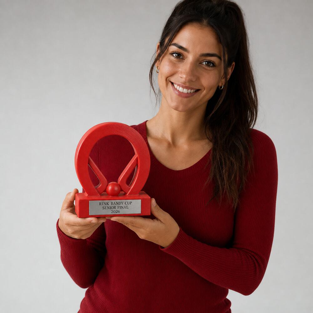 Trofeo Rink Bandy Personalizzato, Premio Sportivo per Tornei, Club e Squadre con Targhetta Incisa