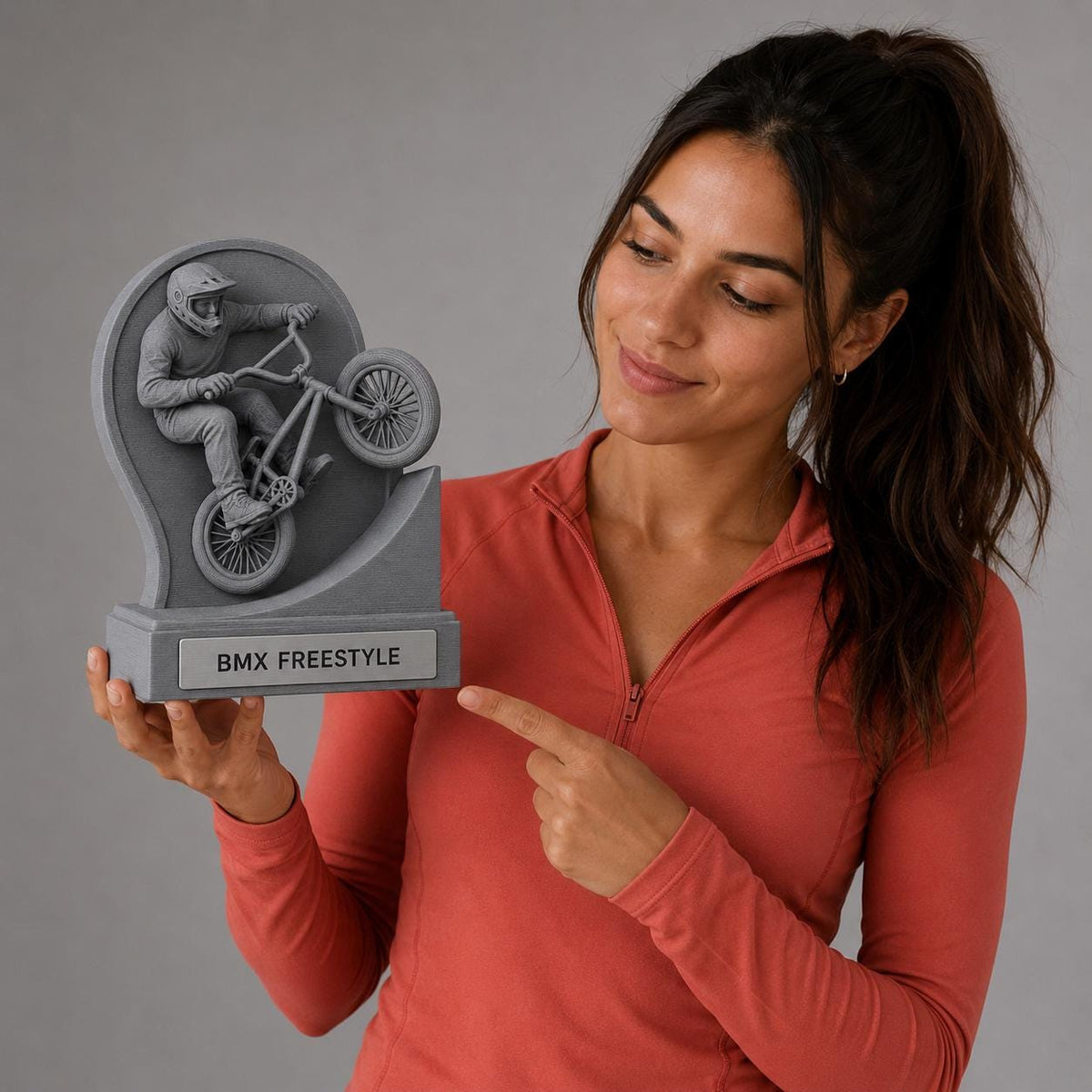Trofeo BMX Freestyle Tabletop Personalizzato, Premio Rider per Gare, Skatepark, Club e Squadre, 15 18 o 22 cm