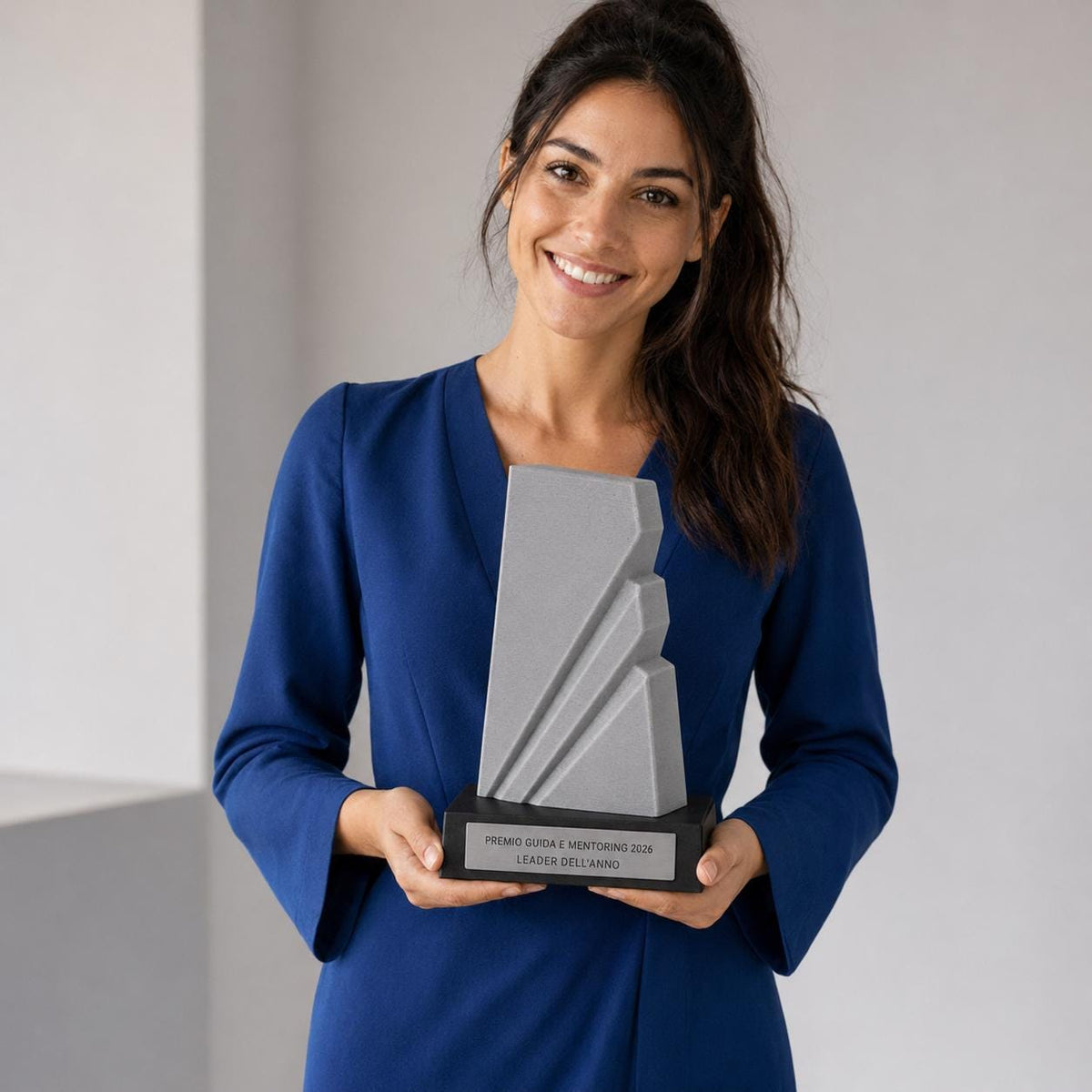 Trofeo Astratto Effetto Pietra Faro Personalizzato, Premio Aziendale Guida e Mentoring, 15 18 o 22 cm