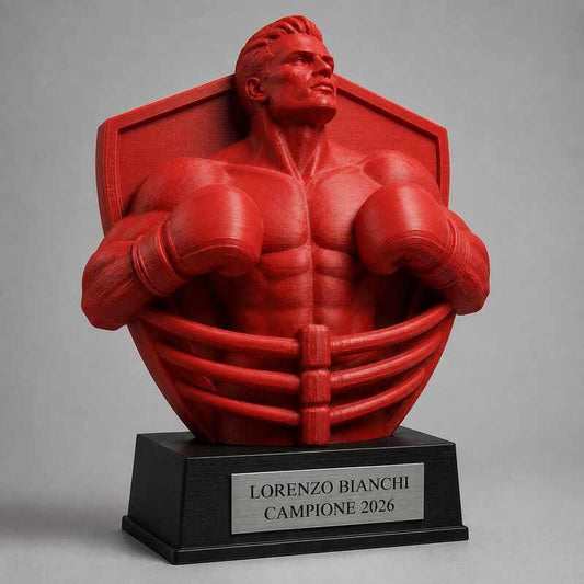 Trofeo Premium Pugile del Trionfo personalizzato – premio boxe e vittoria