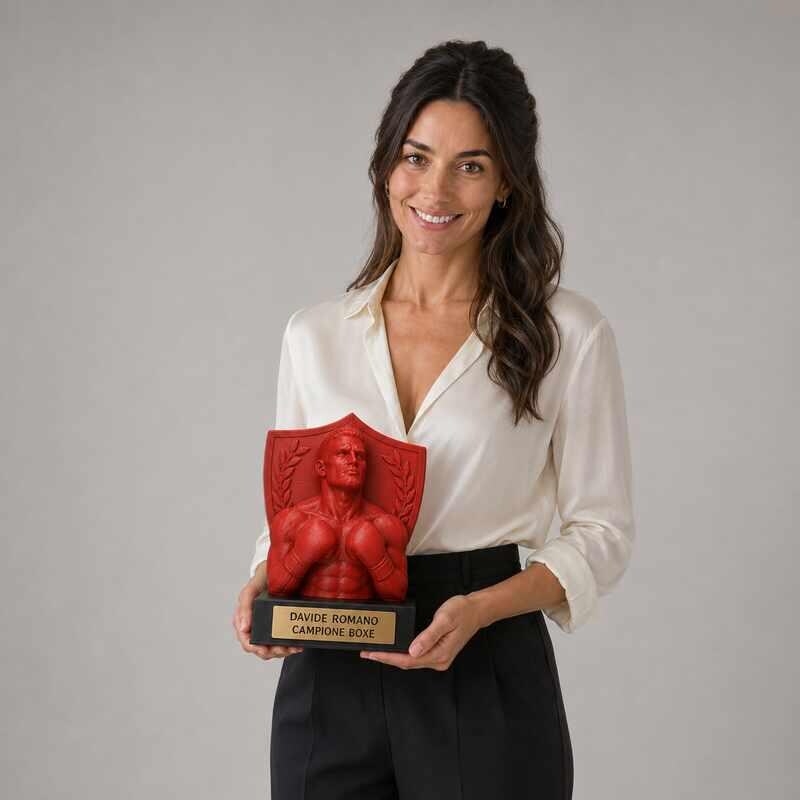 Trofeo Premium Pugile del Trionfo personalizzato – premio boxe e vittoria