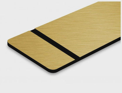 Set di tre trofei in legno personalizzati per podio aziendale