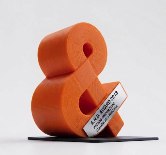 Trofeo Tipografico "Ampersand" - Premio Aziendale Design Industriale - Riconoscimento in Stampa 3D Regalo Personalizzato per Copywriter