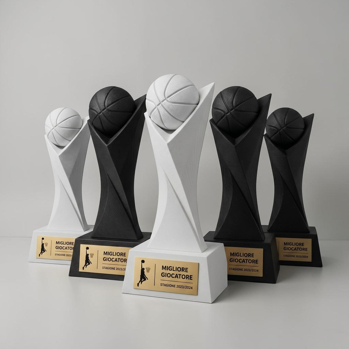 Trofeo Basket Personalizzato 3D - Palla da basket - Premio Miglior Giocatore Torneo - Regalo Sportivo Moderno