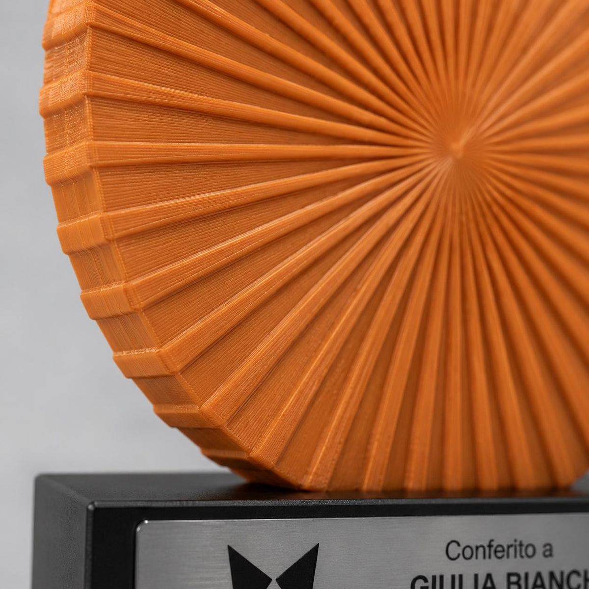 Premio Trofeo Aziendale di Design Minimalista Trofeo Geometrico "Sunburst" Premio per Risultati Straordinari e Dedizione