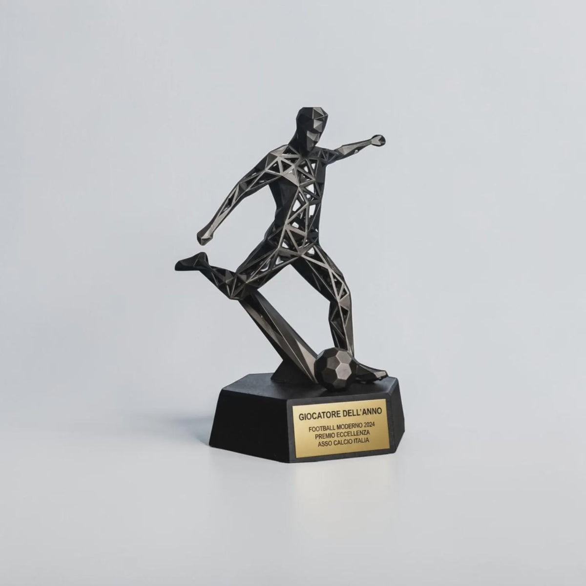 Trofeo Calcio Personalizzato 3D - Statuetta MVP Calciatore - Premio Miglior Giocatore Torneo - Regalo Sportivo Moderno