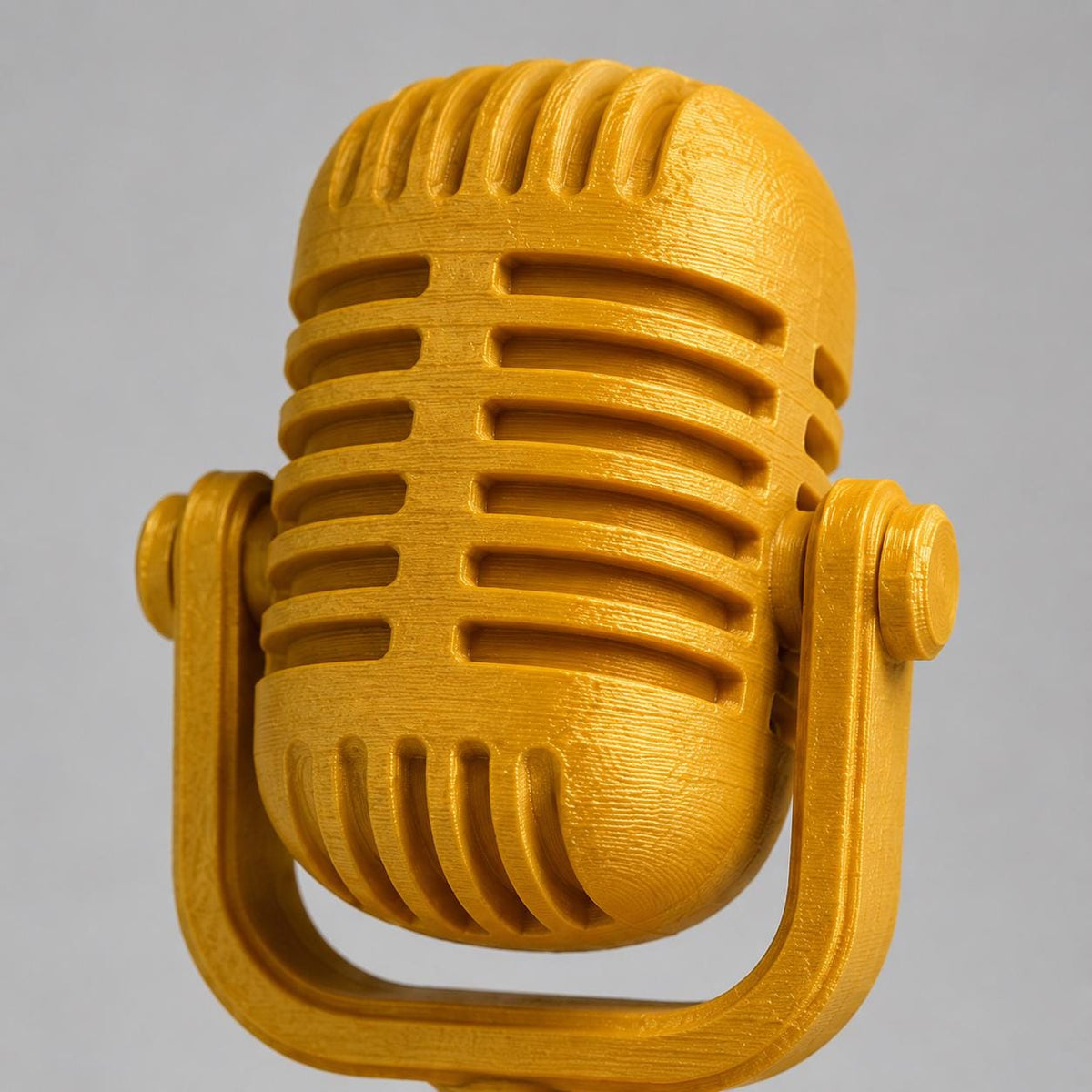 Trofeo Microfono Vintage Personalizzato in Stampa 3D, Premio Canto e Musica, Riconoscimento Podcast e Radio, Regalo per Cantante e Speaker