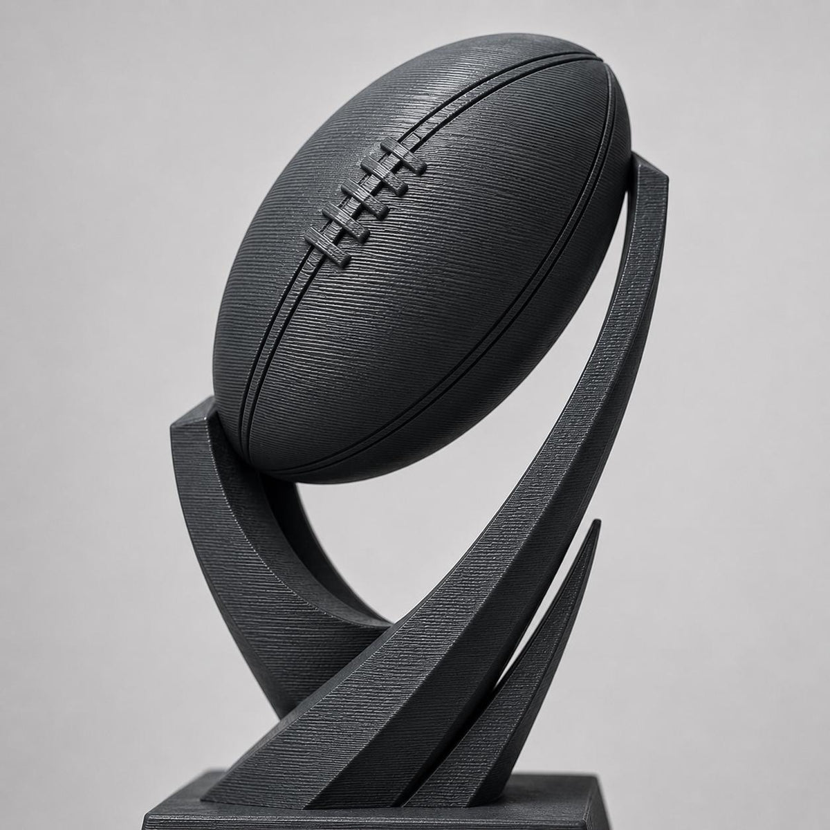 Trofeo rugby personalizzato in stampa 3D, premio rugby championship, trofeo palla da rugby, award sportivo PLA, targhetta ABS acciaio