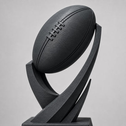 Trofeo rugby personalizzato in stampa 3D, premio rugby championship, trofeo palla da rugby, award sportivo PLA, targhetta ABS acciaio