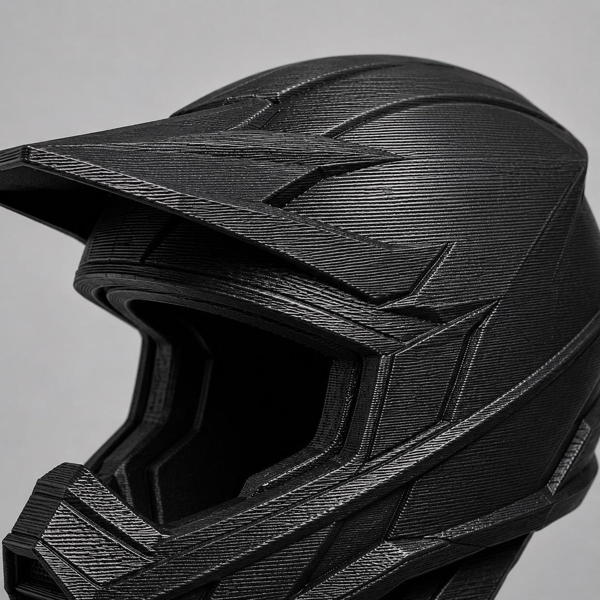 Trofeo Motocross Personalizzato Stampa 3D Nero | Premio Gara Enduro Design Casco | Regalo Pilota Placca Incisa
