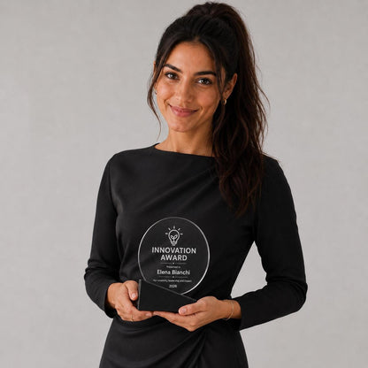 Premio tondo base colorata inciso su plexiglas personalizzato, design personalizzato, targa moderna in plexiglas, personalizzabile targa