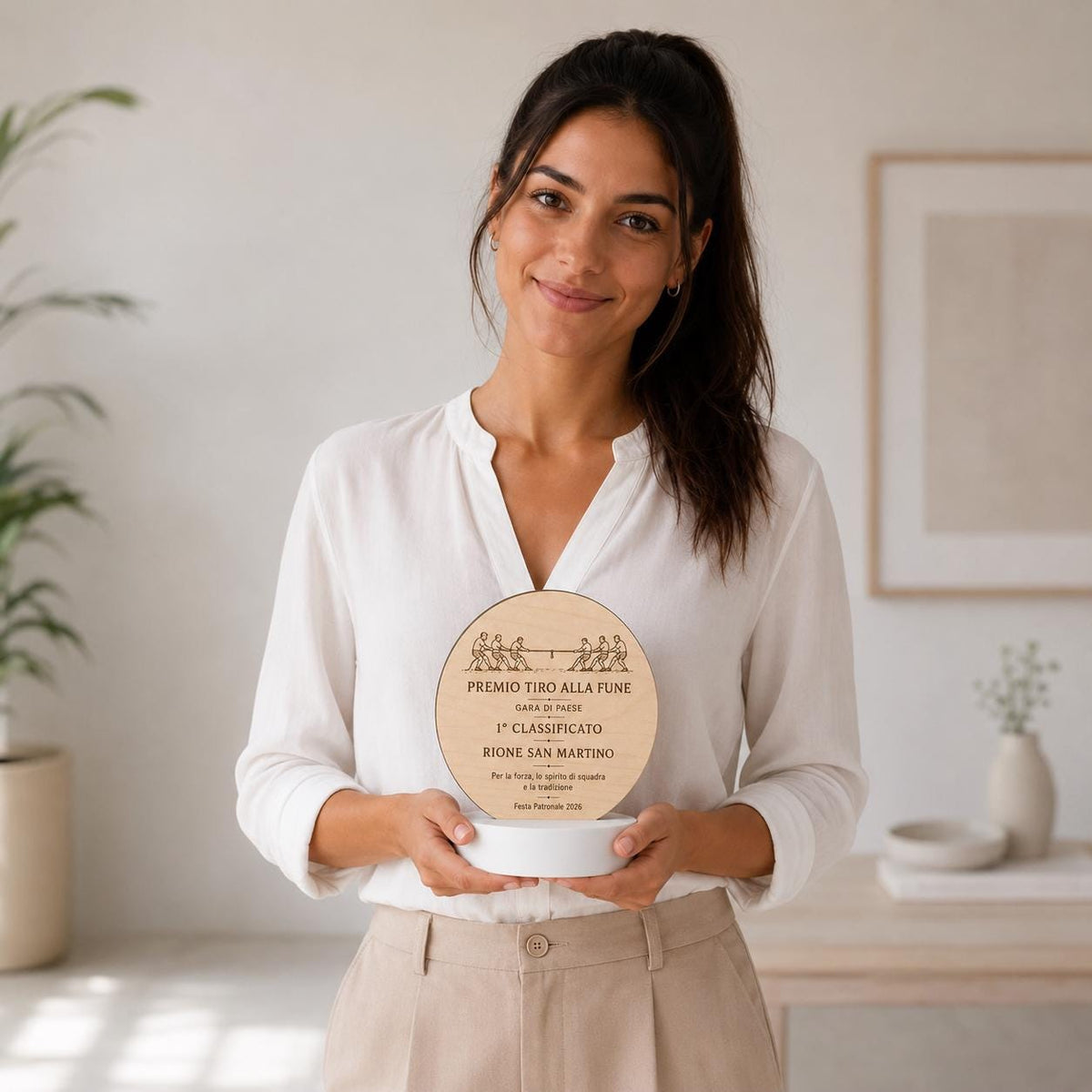 Premiazione green ecologica in legno colorato inciso personalizzato, design personalizzato, targa moderna in legno, personalizzabile targa