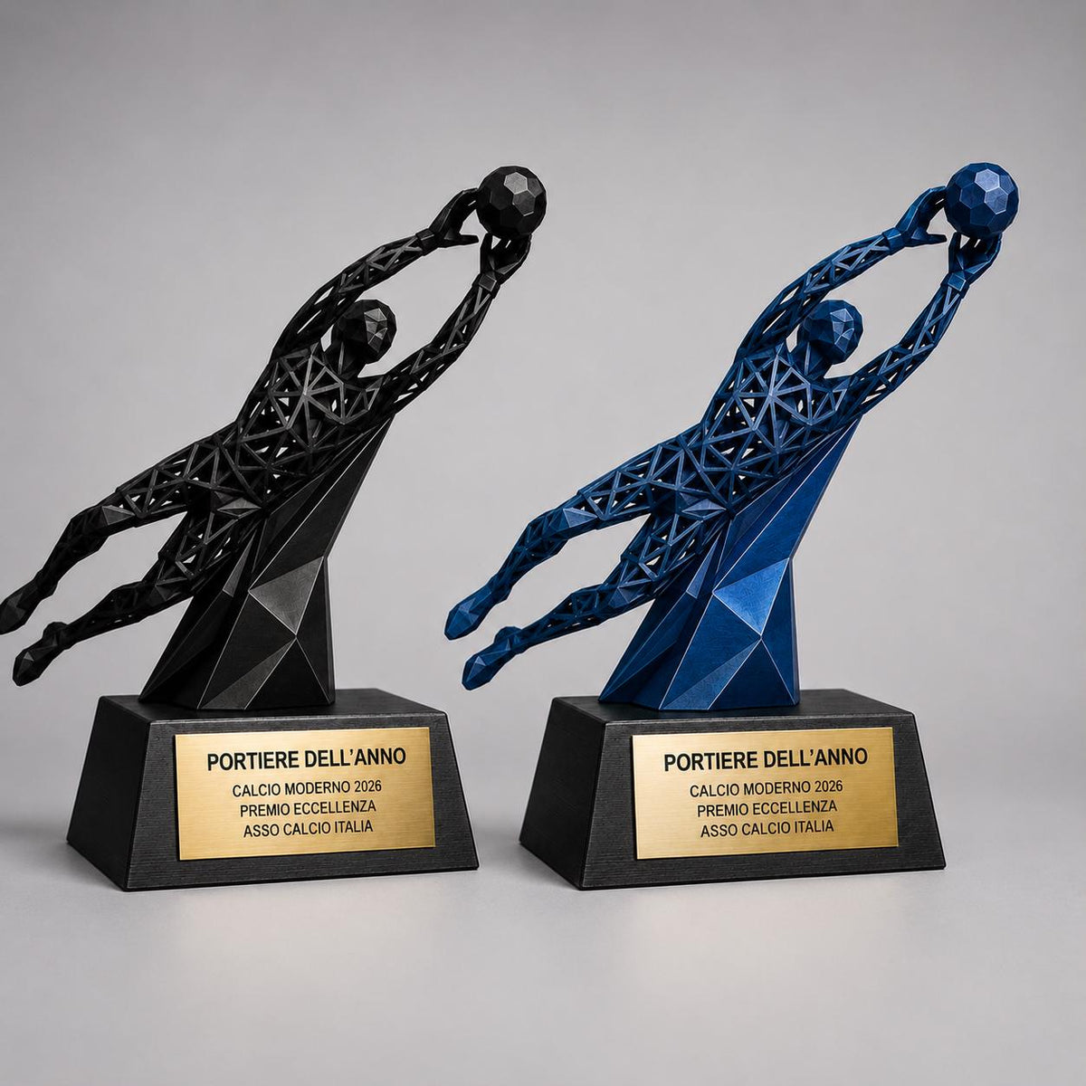 Trofeo Calcio Personalizzato 3D - Statuetta MVP Portiere - Premio Miglior Portiere Torneo - Regalo Sportivo Moderno