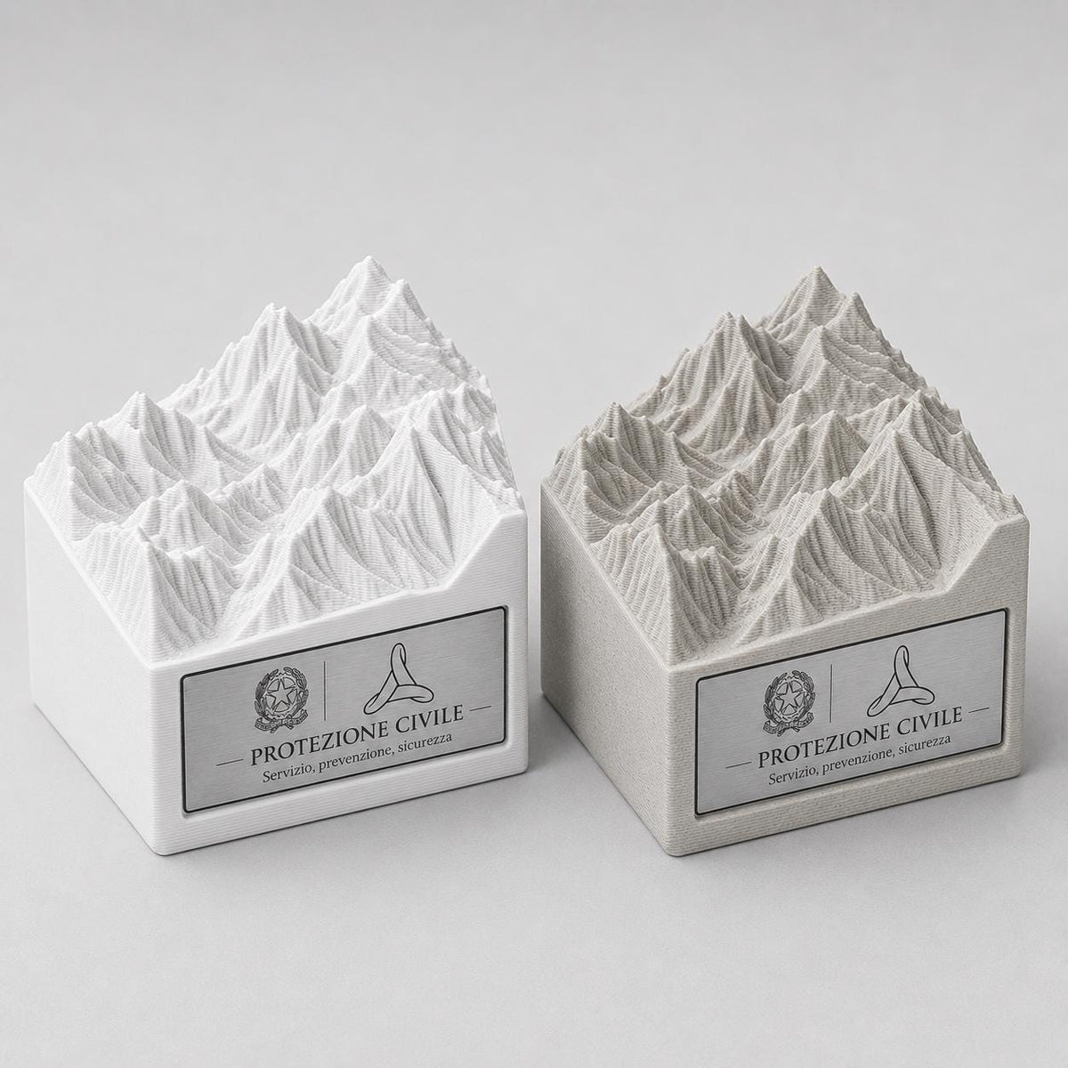 Montagna in 3D premiazione | Premio Gara di Sci e Snowboard Personalizzato | Targa Acciaio Incisa Gara Invernale Sci Club
