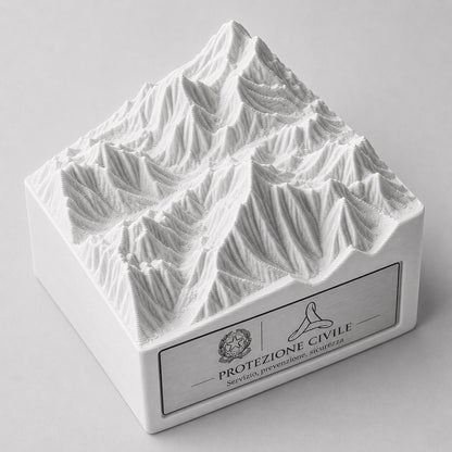 Montagna in 3D premiazione | Premio Gara di Sci e Snowboard Personalizzato | Targa Acciaio Incisa Gara Invernale Sci Club