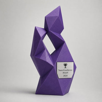Trofeo 3d Personalizzato Trofeo Innovazione - Design Unico, Regalo Aziendale Moderno. stampa 3d low poly ideale per aziende riconoscimento