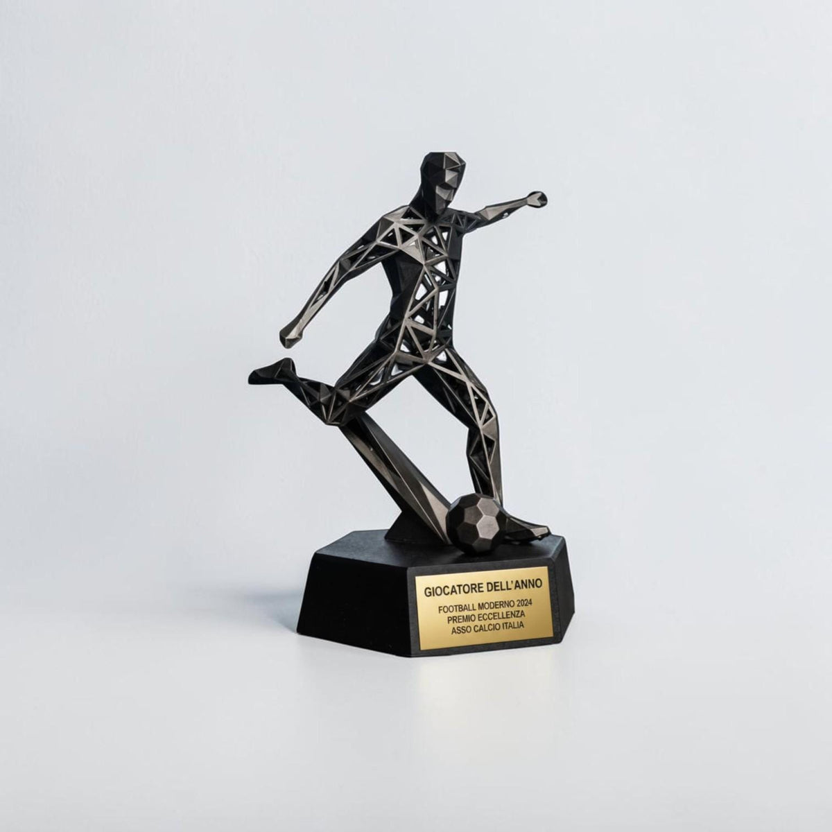 Trofeo Calcio Personalizzato 3D - Statuetta MVP Calciatore - Premio Miglior Giocatore Torneo - Regalo Sportivo Moderno
