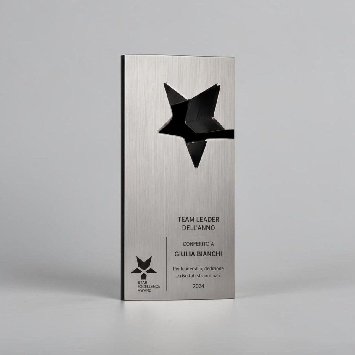 Modern Star Excellence Award Trofeo Personalizzato in Stampa 3D Trofeo a Stella Excellence Premio per Eccellenza Innovativa e Riconoscimento