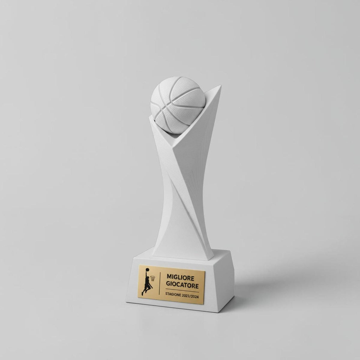 Trofeo Basket Personalizzato 3D - Palla da basket - Premio Miglior Giocatore Torneo - Regalo Sportivo Moderno