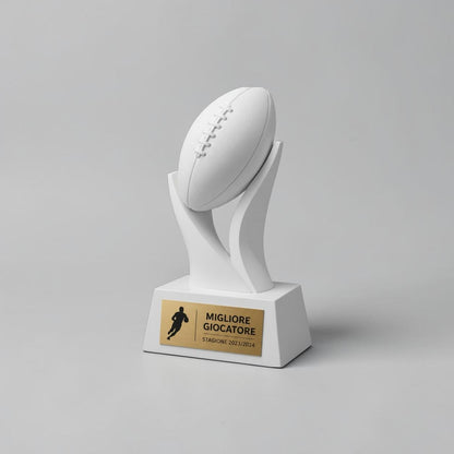 Trofeo Rugby "Migliore Giocatore- Premio Miglior Giocatore Torneo - Regalo Sportivo Moderno