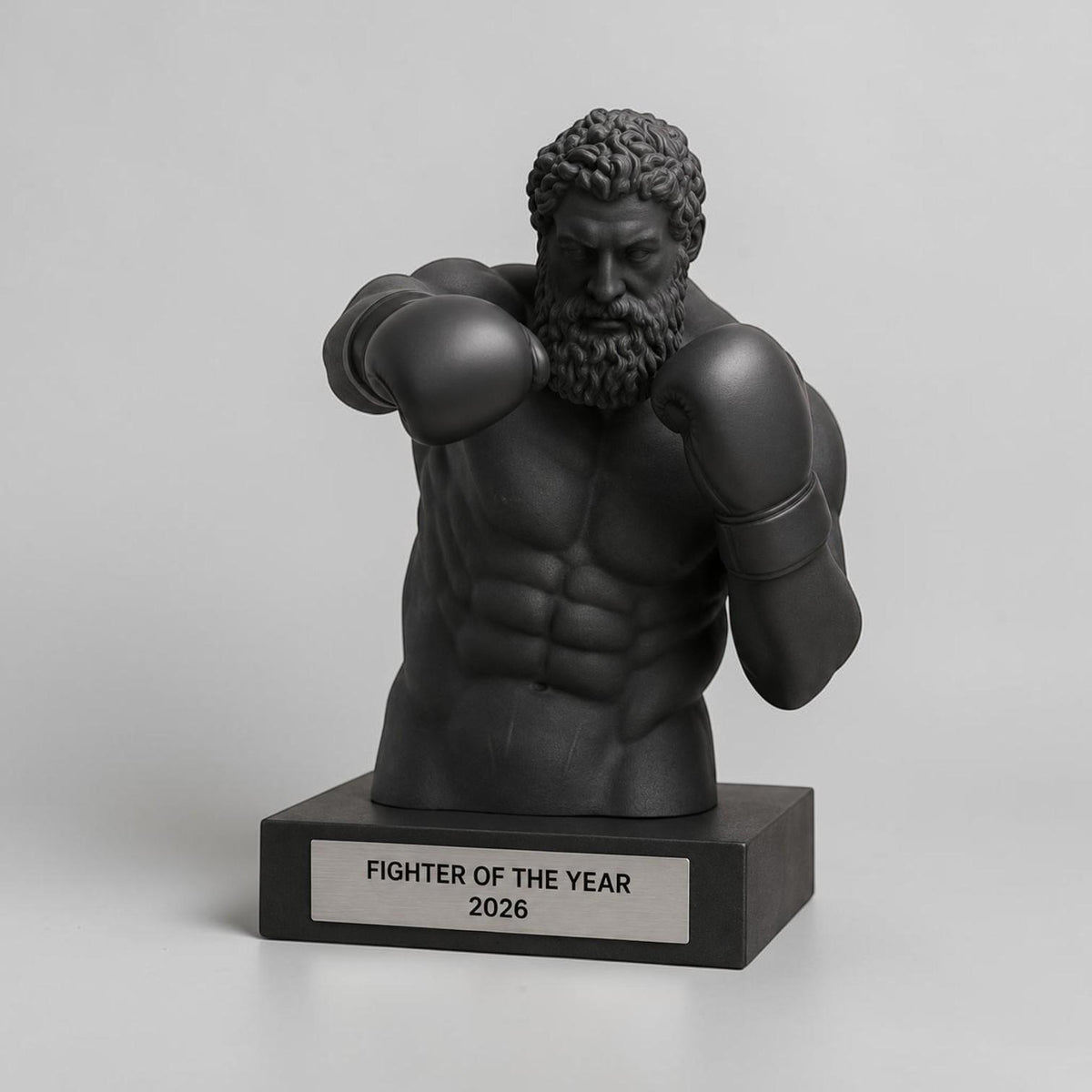 Trofeo Boxe Personalizzato - Statua Fighter of the Year 2026 - Premio Pugilato Stampa 3D in PLA