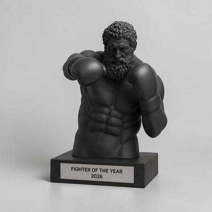 Trofeo Boxe Personalizzato - Statua Fighter of the Year 2026 - Premio Pugilato Stampa 3D in PLA