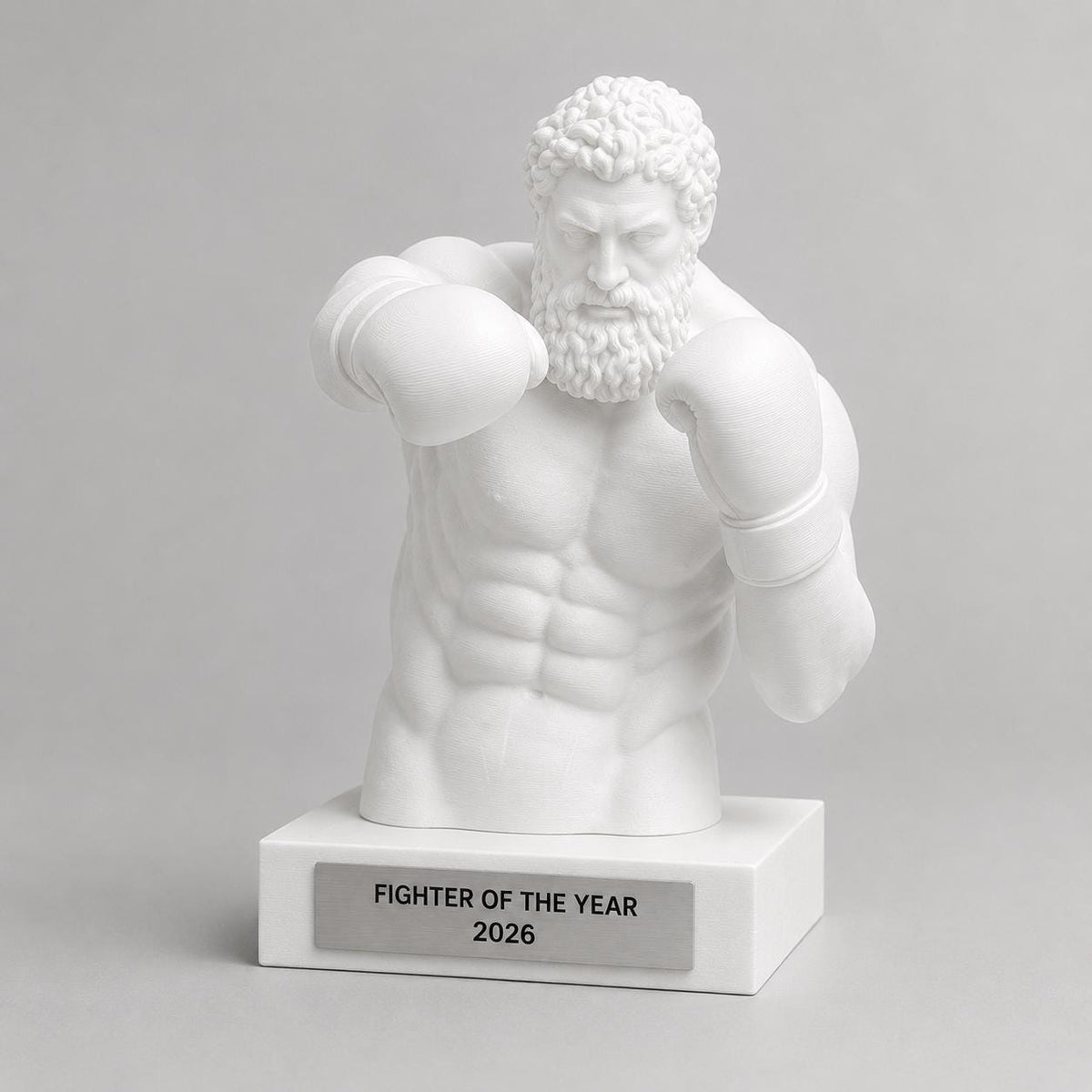Trofeo Boxe Personalizzato - Statua Fighter of the Year 2026 - Premio Pugilato Stampa 3D in PLA