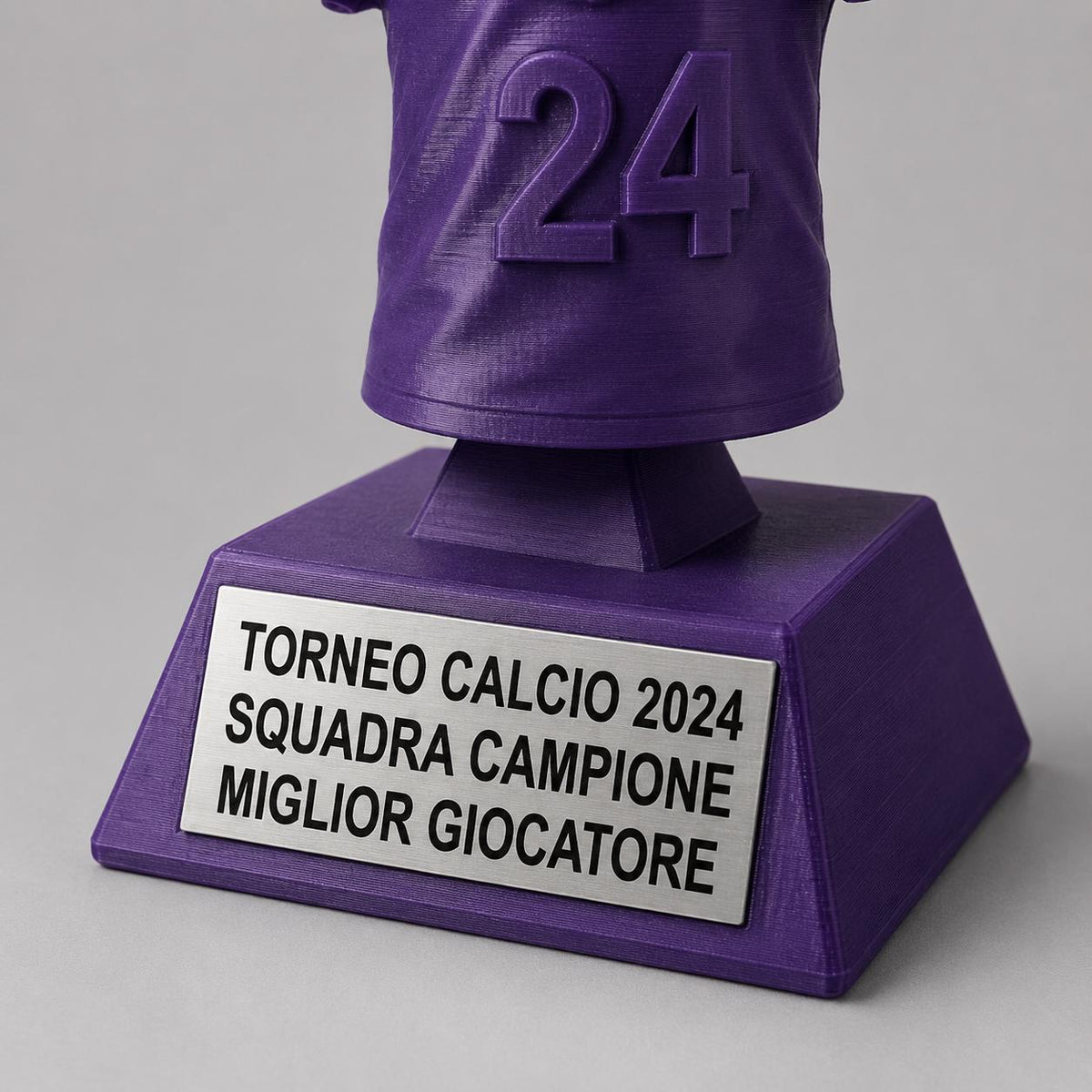 Trofeo Maglietta Calcio Personalizzato - Premio Squadra Campione Stampa 3D - Statuetta Divisa Calciatore - Torneo calcetto