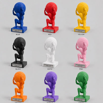Trofeo Basketball "Atlas" – Premio Campione di Basket in Stampa 3D. miglior giocatore pallacanestro del torneo fantabasket pallacanestro