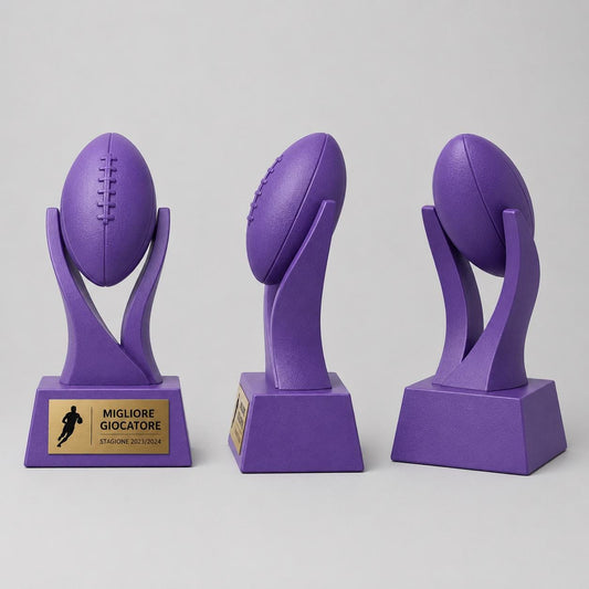 Trofeo Rugby "Migliore Giocatore- Premio Miglior Giocatore Torneo - Regalo Sportivo Moderno