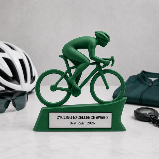 Trofeo Ciclismo Personalizzato in Stampa 3D, Premio Bicicletta da Corsa, Gara Ciclistica e Mountain Bike, Riconoscimento Ciclista Targhetta