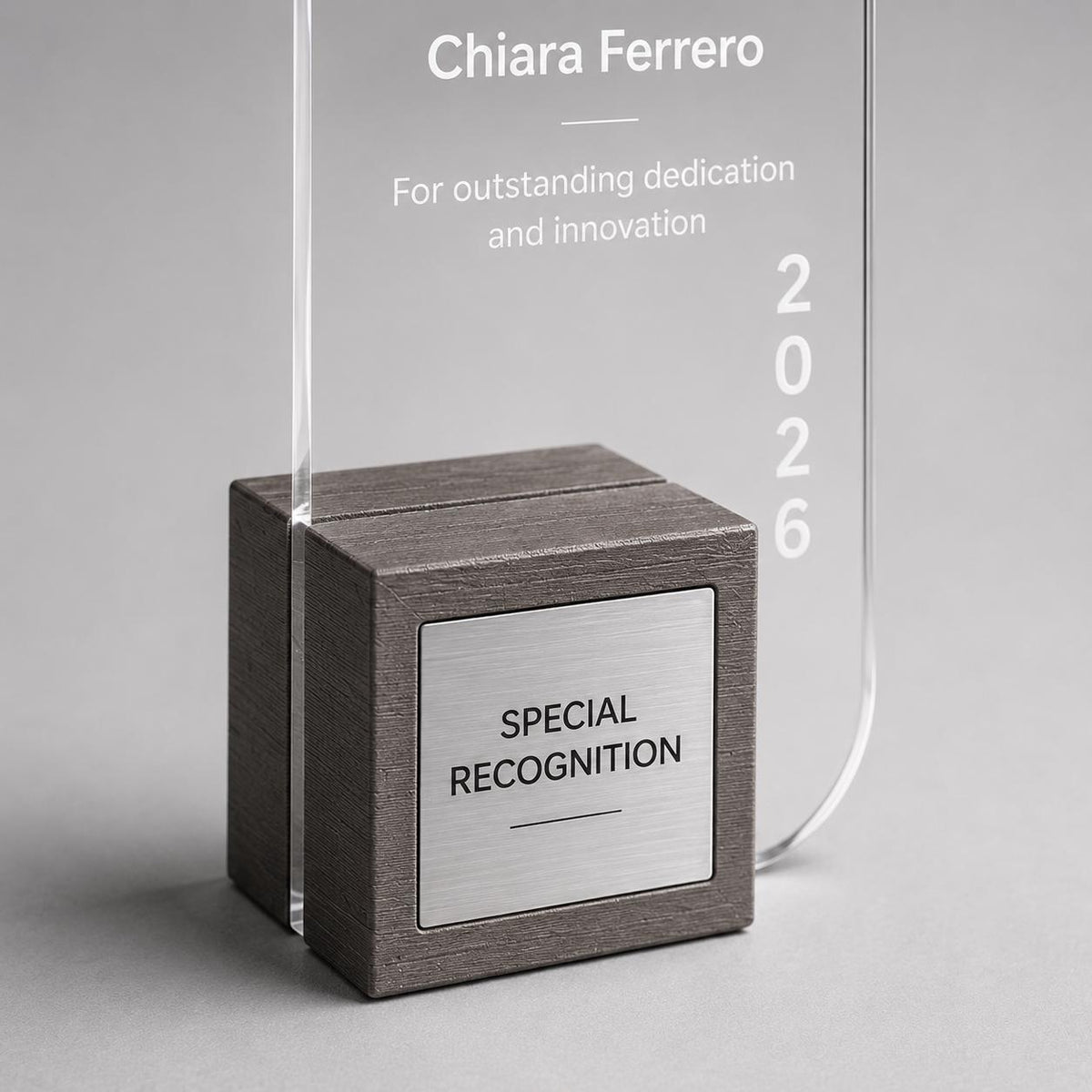 Premio inciso su plexiglas personalizzato, design personalizzato, targa moderna in plexiglas, mini, piccolo, medio, grande personalizzabile