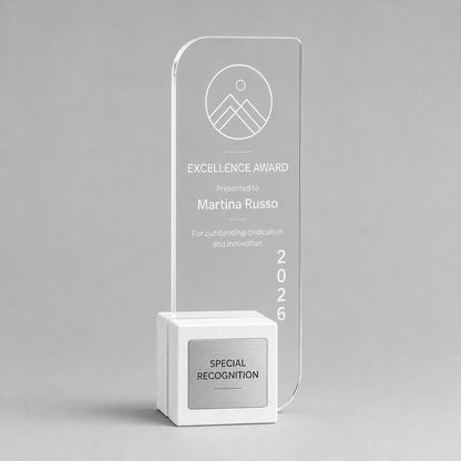 Premio inciso su plexiglas personalizzato, design personalizzato, targa moderna in plexiglas, mini, piccolo, medio, grande personalizzabile