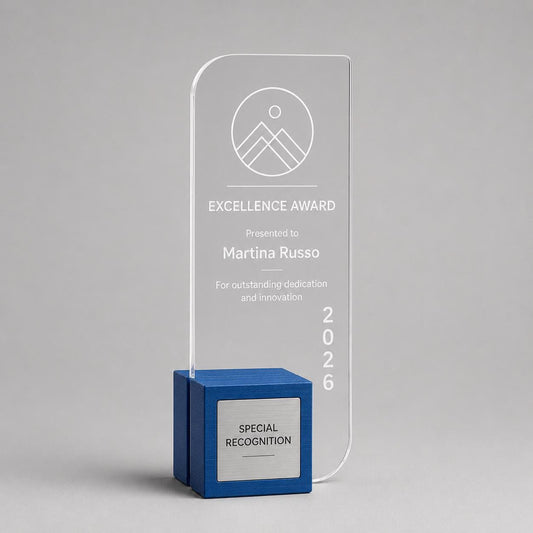 Premio inciso su plexiglas personalizzato, design personalizzato, targa moderna in plexiglas, mini, piccolo, medio, grande personalizzabile