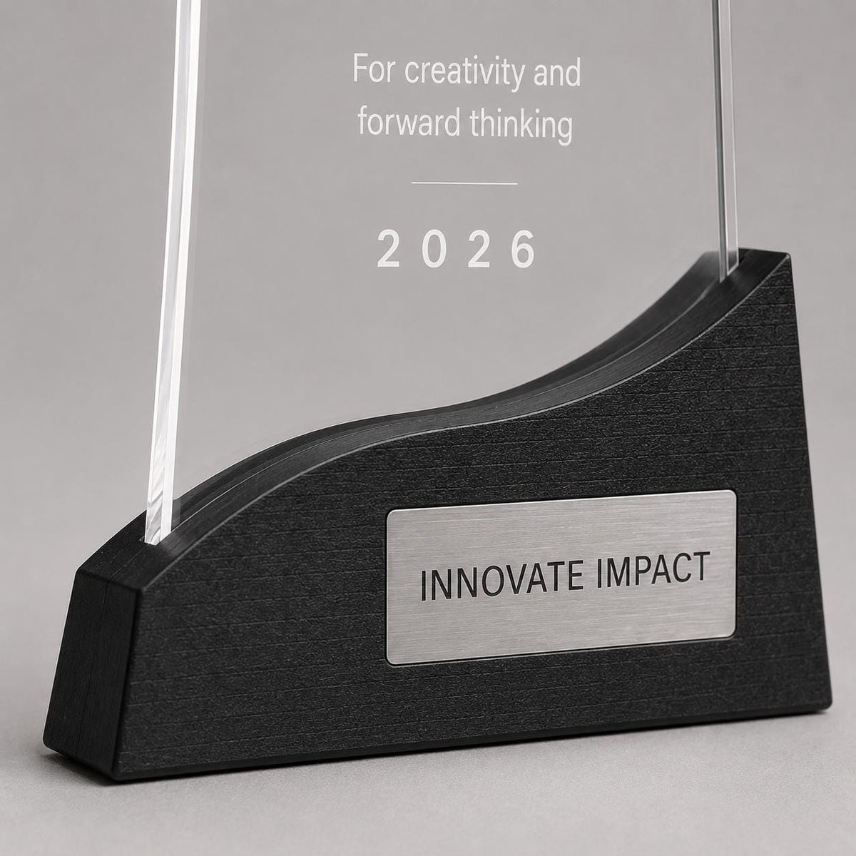 Premio a onda ufficio colorato inciso su plexiglas personalizzato, design personalizzato, targa moderna in plexiglas, personalizzabile targa