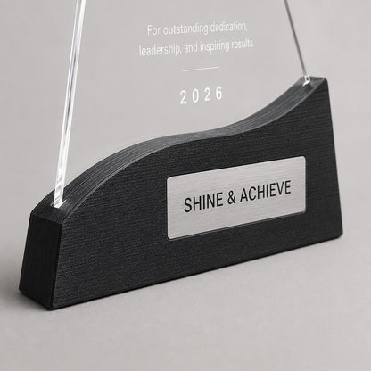 Premio stelle ufficio colorato inciso su plexiglas personalizzato, design personalizzato, targa moderna in plexiglas, personalizzabile targa