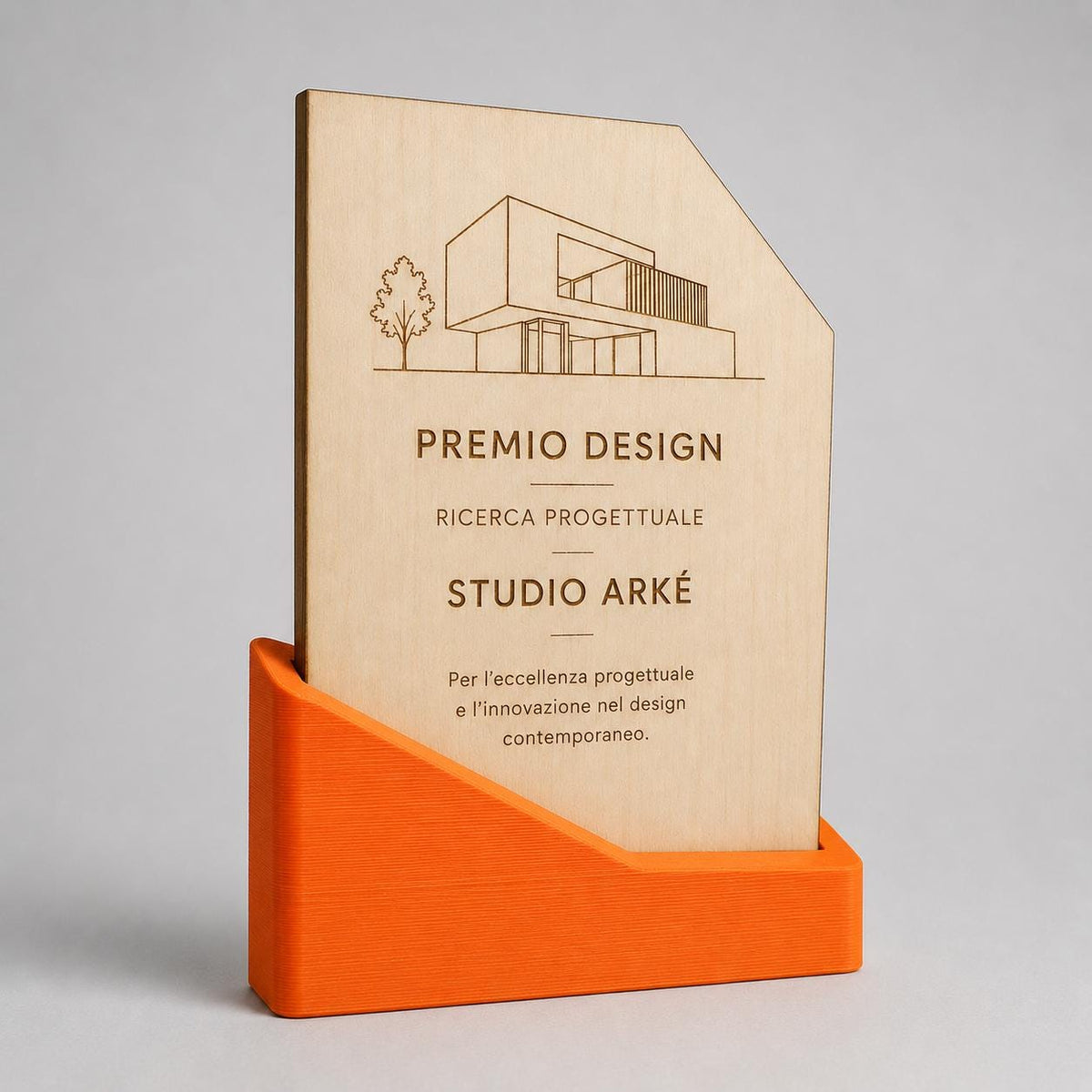Premio ecologico in legno colorato inciso personalizzato, design personalizzato, targa moderna in legno, personalizzabile targa