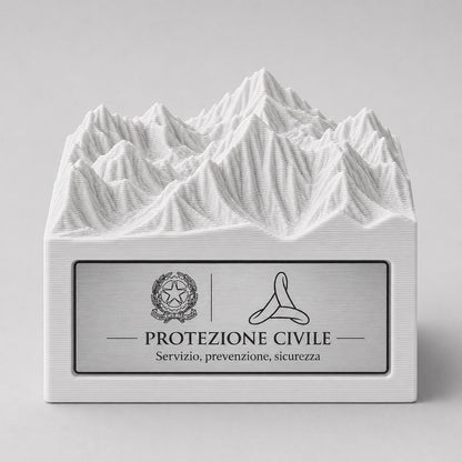 Montagna in 3D premiazione | Premio Gara di Sci e Snowboard Personalizzato | Targa Acciaio Incisa Gara Invernale Sci Club