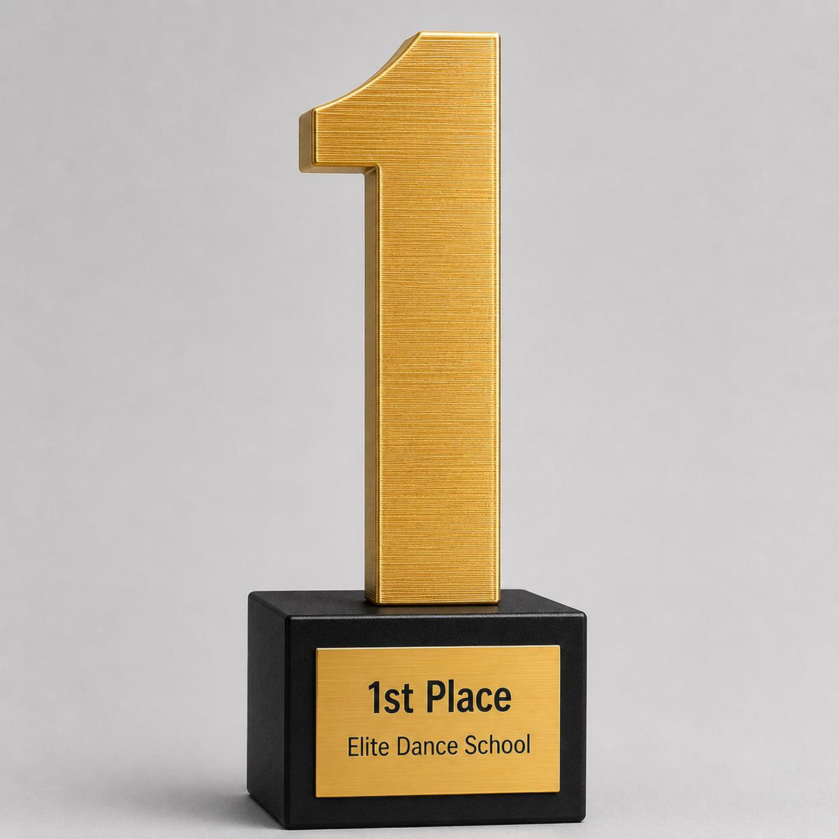 Trofeo set premio primo secondo e terzo posto - Premio di Design per Concorsi - Riconoscimento in stampa 3d con Base Nera Personalizzabile
