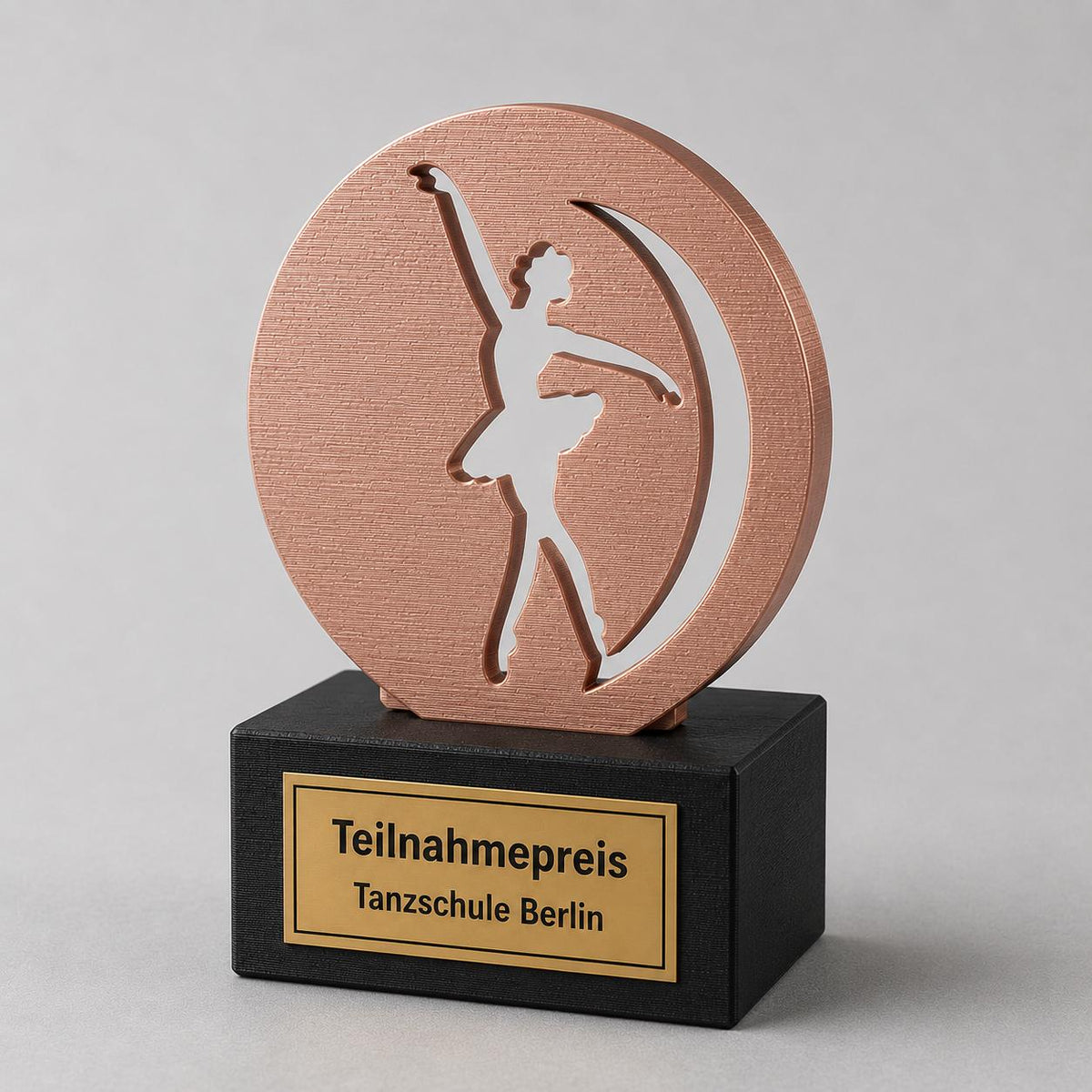 Trofeo Premio Silhouette Danza in Stampa 3D per Scuole di Ballo e Gare Nazionali Elegante Riconoscimento Personalizzabile con Nome Evento