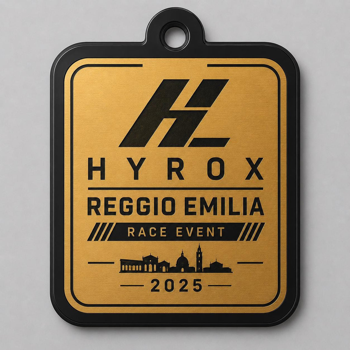 Medaglia quadrata in plexiglas nero 3mm e abs color oro rosa Incisione su Misura misura 6x7cm medaglia personalizzata con incisione laser