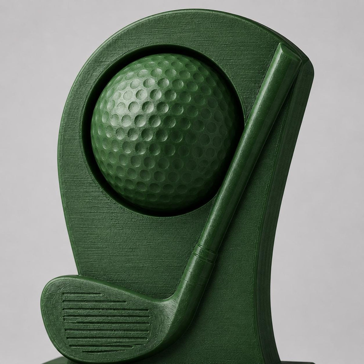 Trofeo Golf Personalizzato - Statuetta Mazza e Pallina Stampata 3D e Acciaio Spazzolato Premio Torneo e Campionato Golf Club 2026