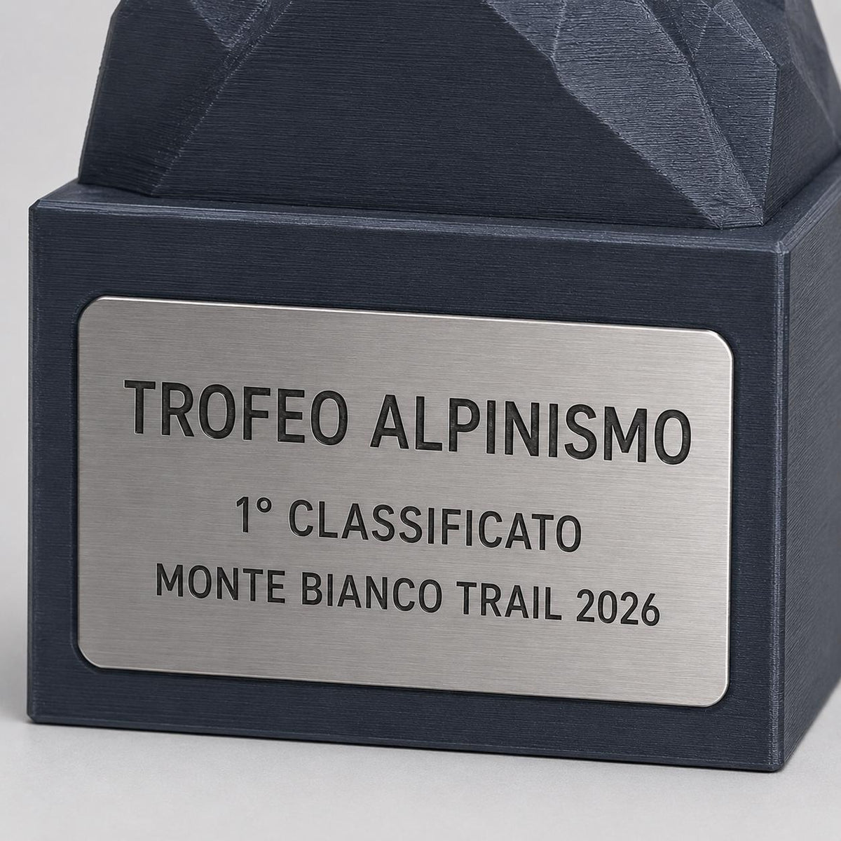 Trofeo alpinismo e Montagna in 3D | Premio montagna scalata Personalizzato | Targa Acciaio Incisa Gara Invernale Club