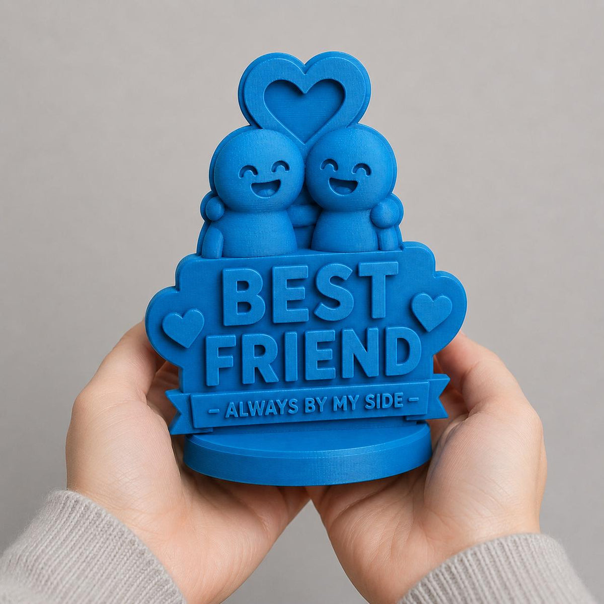 Regalo Migliore Amica e Amico, Statuetta Personalizzata "Best Friend", Idea Regalo Compleanno Amicizia, Scritta Decorativa 3D